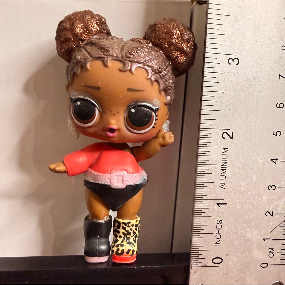 LOL Surprise Doll Lot Sis Cheer 80s BB Glitter Hair Animal Print Figures 3 Inch - Picture 6 of 7